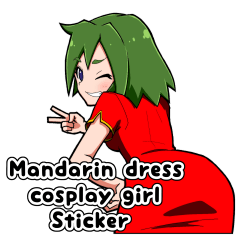 Mandarin dress cosplay girl