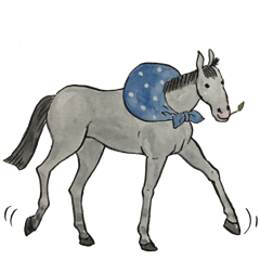 sticker of the horses