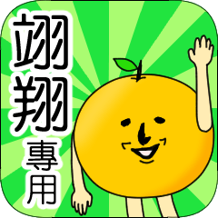 【翊翔】專用 名字貼圖 橘子