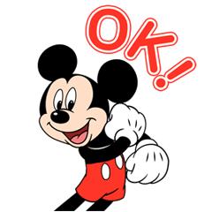 미키 마우스 애니메이션 스티커