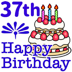 happy birthday cake 37th-72nd