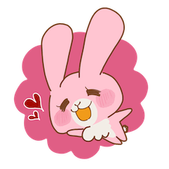 It's rabbit sticker that is easy to use!