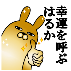 ラッキー開運面白はるか名前スタンプ