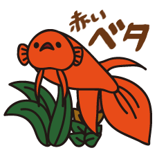 赤いベタの日常会話スタンプ Line スタンプ Line Store