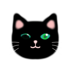 Black Cat With Green eyes