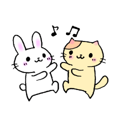 cute cat and rabbit3