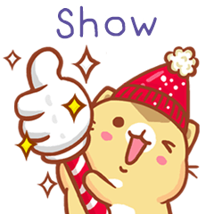 ”Show 冬季限定”扭扭貓姓名貼Q