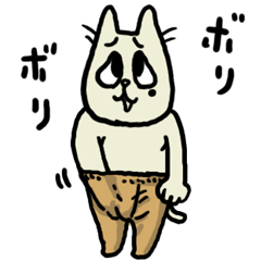 Lazy Cat MASARU Sticker