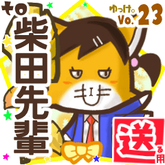 Lovely fox's name sticker2 MY120119N30