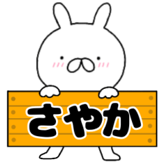 A dedicated name rabbit Sayaka