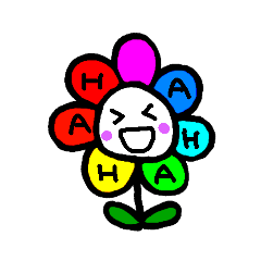Happy rainbow flower