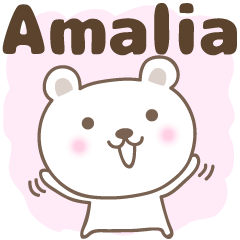 Cute bear stickers name, Amalia