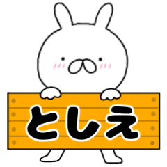 A dedicated name rabbit Toshie