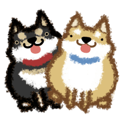 Fluffy Shibaken Dogs ( Feelings)