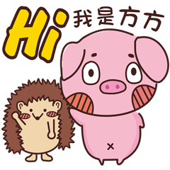 Coco Pig 2-Name stickers -fang fang