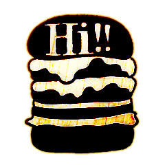 hamburger simple sticker