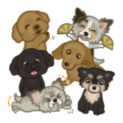 かわいい犬一家 Lineクリエイターズスタンプ Stamplist