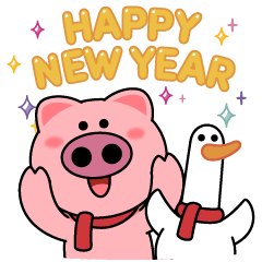 Pig-Pig and Big White Goose(1)_New Year