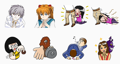 Demanding Stickers incl. Evangelion too!