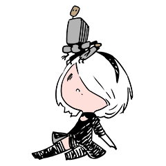 Nier Automata 2b Line Stickers Line Store