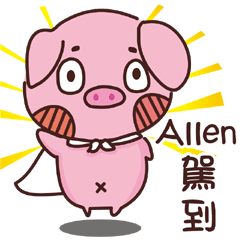 Coco Pig -Name stickers -Allen