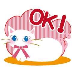 A white cat to express feelings