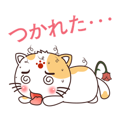 Funny Stickers of Cute Cat ChaChaMaRu