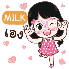 MILK cute glasses girl e