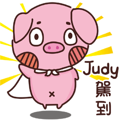 Coco Pig -Name stickers -JUDY