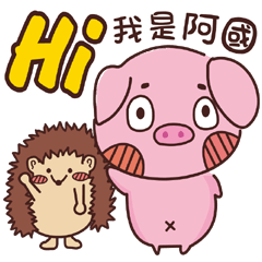 Coco Pig 2-Name stickers - A GUO