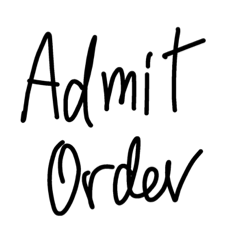 Doctor write admit order
