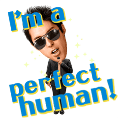 Perfect Human Singing Stickers