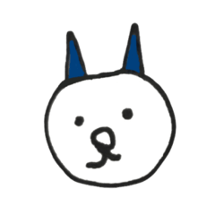 青い耳のネコちゃん