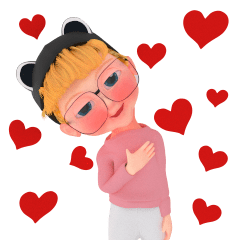 I'm hill: animated sticker love series
