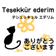 黒猫のトルコ語&日本語