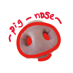 pig nose with words emoji