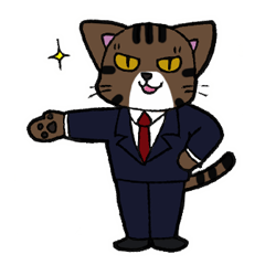 brown tabby is wearing a suit 4