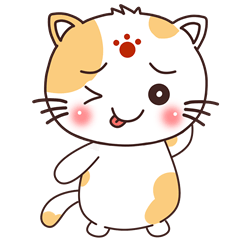 Funny Stickers of Cute Cat ChaChaMaRu 3