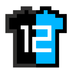 12 OF THE BLACK AND LIGHT BLUE