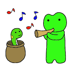 かえるくんとかわいいへびの親子文字なし Line スタンプ Line Store かえるくんとかわいいへびの親子文字なし Line スタンプ Line Store