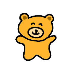 English bear sticker