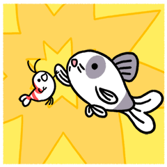 Shy shrimp and Cory catfish