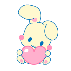 Cute rabbit's Valentine's Day-yellow