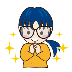 The girl who has blue long hair-glasses