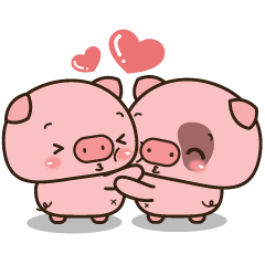 couple piggy in love