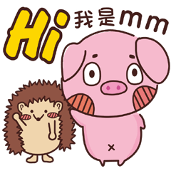 Coco Pig 2-Name stickers -mm