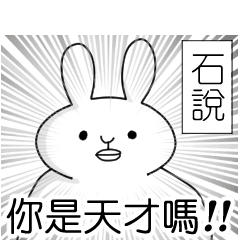 【石】專用 有趣的貼圖 白兔子