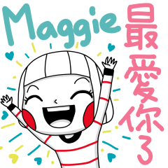 Maggie's namesticker