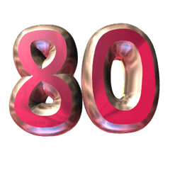 Beautiful numbers 3D (80-99) V.1