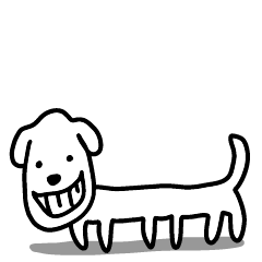 Loose and white dog